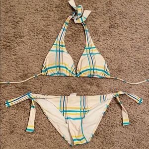 Colorful Plaid striped bikini!